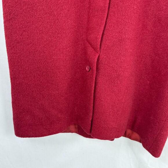 Harvé Benard Vintage Style Red Wool Coat Double Breasted Women’s XL USA - Picture 14 of 16
